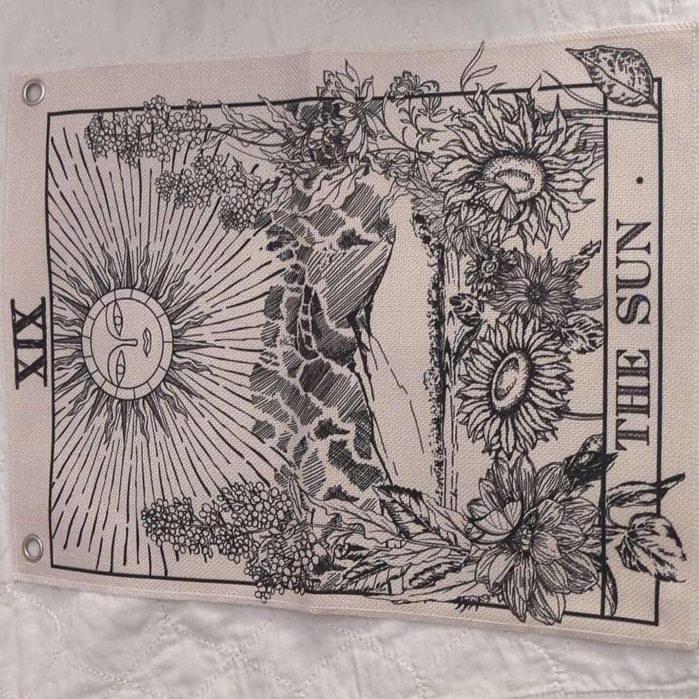 Set of 3 tarot tapestries wall hangings. Brand new.